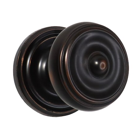 Emtek Waverly Knob 2-3/8 in Backset w/Radius Latch Strike Privacy w/Regular Rose for 1-1/4 in to 2 in Door 8200WUS10B.RLS